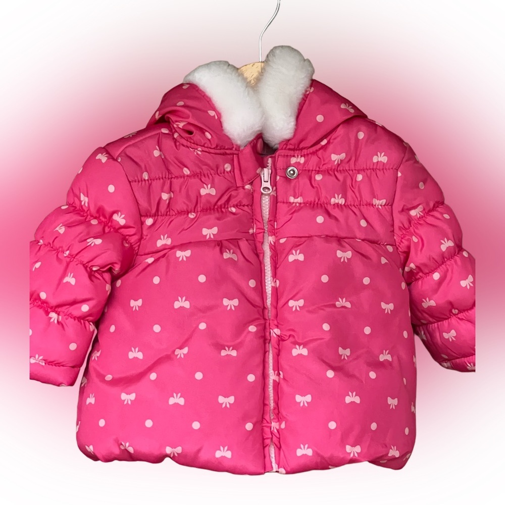 Children’s place pink lined hooded coat